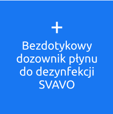 + Bezdotykowy dozownik płynu do dezynfekcji SVAVO